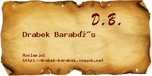 Drabek Barabás névjegykártya